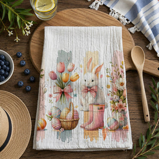 Artistic bunny kitchen towel Easter watercolor style
Watercolor spring kitchen towel bunny tulips basket
Easter bunny art kitchen towel watercolor farmhouse
Cottagecore spring towel watercolor brushstroke bunny
