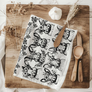 Vintage farmhouse bunny kitchen towel floral crown Easter
English garden bunny dish towel botanical carrot farmhouse
Cottage style bunny kitchen towel vintage black white spring
Rustic farmhouse bunny towel floral crown Easter botanical
