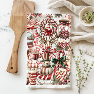 cozy farmhouse christmas dish towel holiday kitchen styling
modern farmhouse christmas towel festive candy cane decor
holiday giftable kitchen towel christmas candy cane design
cute christmas present idea festive dish towel for kitchen