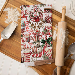 bold christmas kitchen decor towel red white festive pattern
layered christmas decor kitchen towel maximal holiday styling
holiday statement kitchen towel festive red white design
decorative christmas accent towel for seasonal kitchen styling