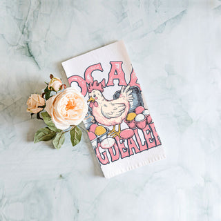 Chicken owner kitchen towel local egg dealer funny
Farmhouse Easter towel chicken egg dealer humor
Homesteading kitchen towel funny chicken eggs spring
Farm fresh humor kitchen towel chicken egg dealer