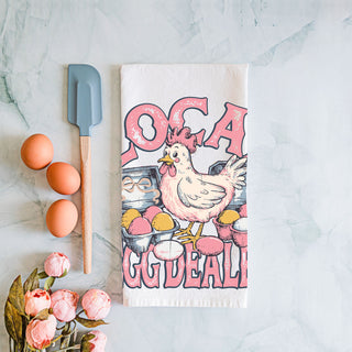 Pink lettering chicken kitchen towel egg dealer Easter
Retro typography farm towel chicken eggs spring
Denim overalls chicken kitchen towel egg dealer humor
Colorful eggs kitchen towel chicken farm Easter design
rustic spring egg dealer tea towel
easter gift idea for farm mom
