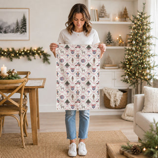pink blue chinoiserie santa christmas tea towel
chinoiserie christmas dish towel luxury holiday kitchen
chinoiserie christmas pattern towel with trees and bows
preppy chinoiserie holiday kitchen towel decor
chinoiserie christmas cotton tea towel festive design