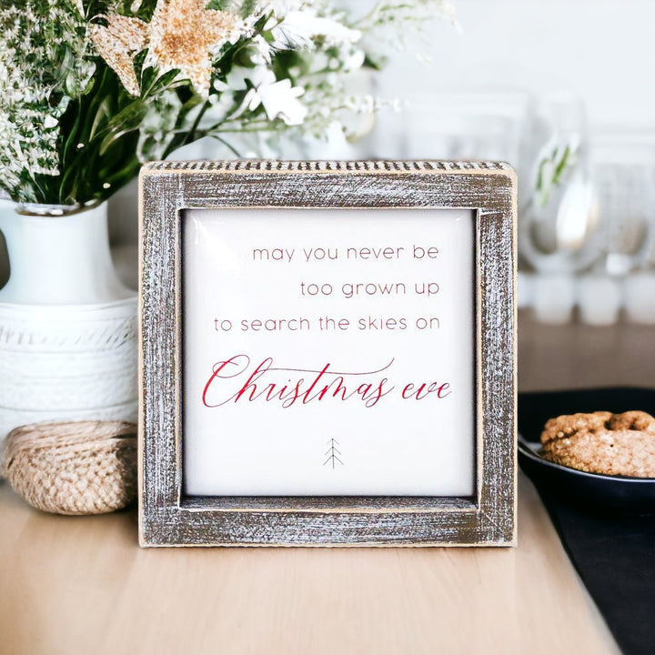 Christmas eve quotes wooden signs