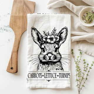 easter boutique farmhouse towel
limited edition cottontail co towel
rustic spring towel wholesale
farmhouse kitchen towel for retailers
neutral easter towel spring collection
bunny towel for rustic home decor