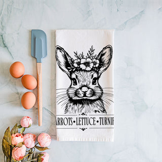 Carrot illustration bunny kitchen towel vintage botanical
Floral crown bunny dish towel black white farmhouse
Botanical carrot bunny kitchen towel rustic Easter
Wildflower bunny towel vintage black white spring