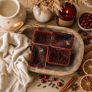 wax burner melts, home fragrance wax melts, farmhouse wax melts, cozy home fragrance, holiday home fragrance, Christmas home fragrance, fall home fragrance, cranberry home fragrance, warm spice wax melts, fruity spice wax melts, festive wax melts, seasonal wax melts, cranberry Christmas scent, cranberry fall scent, holiday cranberry fragrance, small business wax melts