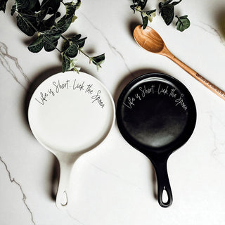 Ceramic kitchen spoon rest - Funny cooking accessories gift - Kitchen utensil holder with saying
Baking gifts for mom who has everything
Cooking utensil holder
Chef gift ideas
Kitchen counter organization