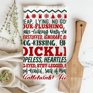 Bring humor to your holiday kitchen with this Christmas kitchen towel featuring iconic Griswold-inspired quotes. Made from soft, absorbent flour sack cotton, this festive dish towel is perfect for decorating, gifting, and adding a funny touch to your Christmas decor.