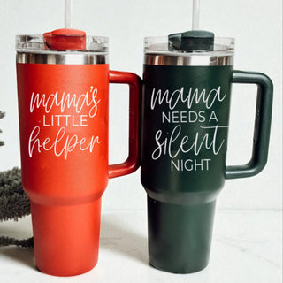 Funny Christmas mom tumbler - mamas little helper 40oz drinkware
Christmas mom gift tumbler red green - mamas little helper seasonal
Holiday gift for mom 40oz tumbler - mamas little helper Christmas cup in bulk