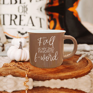 Fall is my 2nd favorite f-word coffee mug saying, modern fall mugs