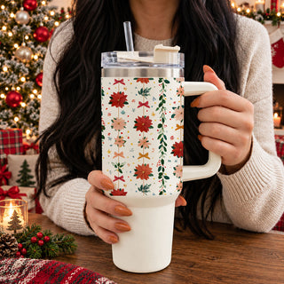 Christmas tumbler with wreath background
botanical tumbler in festive Christmas room
floral holiday tumbler in farmhouse setting
Christmas tumbler styled with greenery
Christmas tumbler styled with poinsettias
pink floral Christmas tumbler product photo
botanical Christmas tumbler product photography
40oz floral Christmas tumbler product image
Christmas tumbler front view
Christmas tumbler side view
floral Christmas tumbler close up
poinsettia Christmas design close up
botanical Christmas pattern close up
