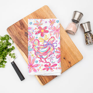 easter boutique farmhouse towel
spring gift towel for retailers
limited edition boho chicken towel
colorful farmhouse decor towel wholesale
easter chicken towel for farmhouse kitchen
