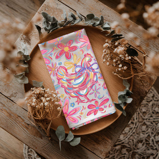 Chicken owner gift boho kitchen towel colorful farmhouse
Boho decor lover Easter towel chicken floral spring
Farmhouse enthusiast gift bohemian chicken kitchen towel
Chicken lady gift boho towel colorful floral Easter