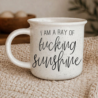 sarcastic sunshine coffee mug
funny positive coffee cup
sunshine humor ceramic mug