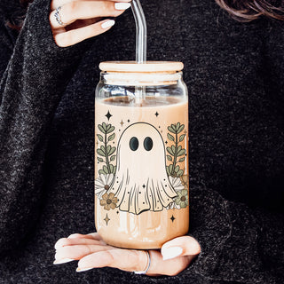 Garden ghost pattern tumbler
Floral halloween design cup
Cottage ghost illustration
Mushroom witch aesthetic glass