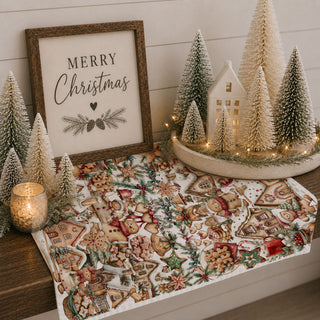 Christmas cookie decorating kitchen towel
festive gingerbread house dish towel farmhouse decor
Christmas kitchen towel with cookies and houses design
holiday tea towel for Christmas baking kitchen
cute gingerbread Christmas towel for home decor