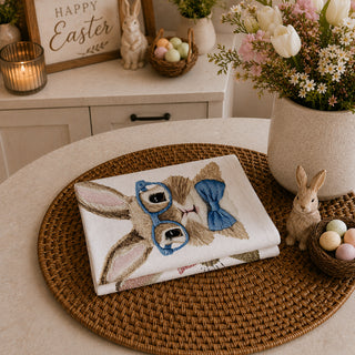 Spring bunny towel for rustic farmhouse kitchen
Easter rabbit towel for cottagecore kitchen
Bunny kitchen towel for spring farmhouse decor
Easter bunny hand towel with glasses
Spring bunny tea towel with glasses and bow
Cute Easter bunny towel for kitchen gift
Easter kitchen towel with adorable rabbit face
Spring kitchen decor bunny tea towel
Easter bunny towel for farmhouse sink
Rabbit kitchen towel for Easter brunch decor
Easter bunny towel for spring countertop decor
Bunny tea towel for country cottage k