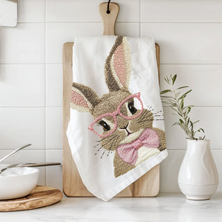 Bunny lover gift 3D embroidered kitchen towel Easter
Luxury gift embroidered bunny dish towel blue pink spring
Heirloom gift 3D bunny embroidery kitchen towel farmhouse
Premium Easter gift embroidered bunny towel glasses