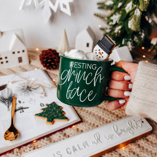 holiday cocoa mug with funny phrase
festive coffee cup for Christmas lovers
resting grinch face mug for Christmas lovers
funny grinch inspired Christmas cup
green grinch style coffee mug
holiday grump coffee cup
Christmas grinch vibes mug
funny grumpy Christmas mug