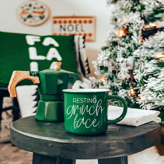 Grumpy Christmas Morning Mug | Funny Xmas Coffee Cup | Holiday Coffee Bar Decor
resting grinch face Christmas mug
funny grinch Christmas coffee mug
sarcastic Christmas coffee cup
green Christmas ceramic mug
funny holiday coffee mug