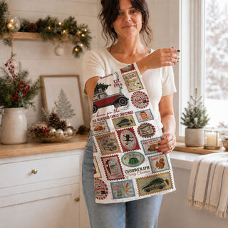kitchen gift for someone who loves christmas movies
affordable funny christmas gift kitchen accessory
unique hostess present holiday themed dish towel
christmas kitchen decor gift for holiday lovers
funny festive kitchen towel for holiday burnout
holiday gift idea for christmas movie fans kitchen decor
funny christmas kitchen towel for gift exchange party
quirky christmas gift idea for home cooks
giftable holiday dish towel with vintage christmas theme