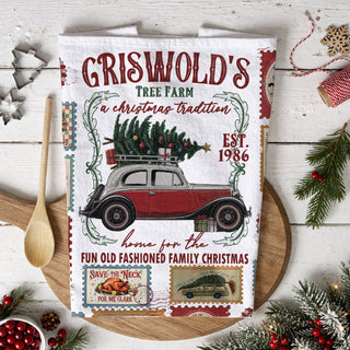 griswold christmas tree farm towel
christmas vacation decor gift idea
funny christmas kitchen towel for holiday hosting
kitchen towel for christmas party decor funny