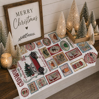 funny christmas towel for dysfunctional family gatherings
holiday kitchen towel for messy christmas cooking
funny christmas decor for chaotic holiday hosting
kitchen towel for surviving family christmas dinner
christmas kitchen towel with vintage holiday car and tree
retro station wagon christmas dish towel decor
holiday towel with classic christmas road trip theme
festive kitchen towel with christmas tree on car design
nostalgic christmas decor towel vintage holiday scene