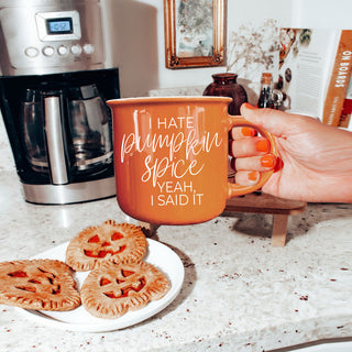 non pumpkin spice fall coffee mug
funny autumn drinkware for coffee lovers
orange mug for fall decor and halloween season
sarcastic fall coffee mug for women