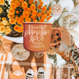 sarcastic seasonal coffee cup for october mornings
bright orange mug for autumn coffee and tea
funny fall phrase mug with modern script
unique fall coffee mug for people who hate pumpkin spice