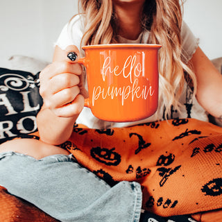 pumpkin season ceramic coffee cup
fall farmhouse coffee mug
autumn lover gift mug
cozy orange mug for crisp mornings
pumpkin patch photo prop mug