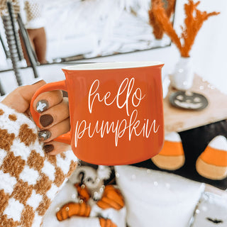 hello pumpkin fall kitchen mug on countertop
hello pumpkin coffee mug for farmhouse fall decor
cute fall mug for moms who love pumpkin spice