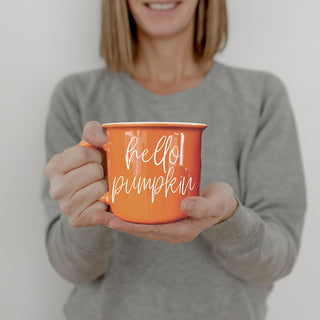 autumn vibes coffee cup
fall kitchen decor coffee mug
pumpkin spice season drinkware
fall coffee bar mug
orange fall decor with orange mug