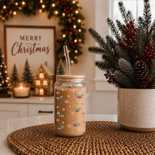 funny Christmas coffee cup for women
dancing Santa Christmas glass cup
twerking Santa holiday tumbler
pink Santa iced coffee tumbler