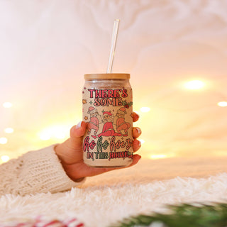 reusable holiday glass coffee cup
glass can tumbler with Christmas design
Christmas coffee glass with reusable straw
funny holiday tumbler with wooden lid
Christmas cold brew cup with Santa design