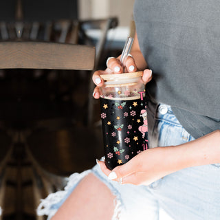 Christmas coffee bar tumbler
funny Christmas kitchen gift
Christmas drink cup for cold beverages
funny holiday glass cup with straw
giftable Christmas tumbler for women