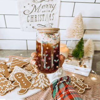 Ho Ho Hoe’s, Funny Christmas Tumbler, Pink Santa Cup, Christmas Glass Tumbler, Funny Christmas Cup, Glass Can Cup, Iced Coffee Cup, Adult Christmas Humor