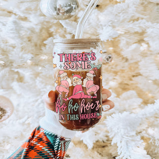Bamboo Lid Tumbler, Christmas Gift for Her, Best Friend Gift, Sister Christmas Gift, Secret Santa Gift, White Elephant Gift, Holiday Drinkware, 17oz Glass Cup.