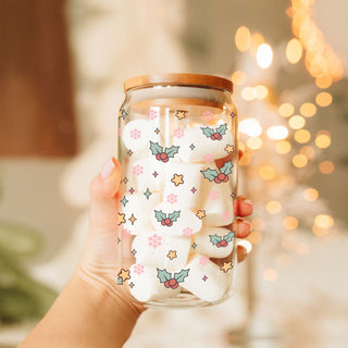 Ho Ho Hoe’s Christmas tumbler
funny Santa iced coffee cup
pink Christmas coffee tumbler
Christmas glass can with dancing Santa
festive pink holiday tumbler