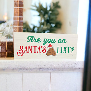 Santa's 💩 List Sign