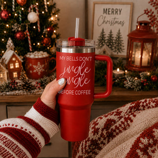 Red Christmas coffee tumbler 40oz - my bells dont jingle jingle before coffee
Christmas cups with lids funny
Wholesale Holiday morning tumbler red funny
Christmas wake up tumbler 40oz
Holiday morning routine tumbler red
Christmas morning survival tumbler  40o
Christmas tumbler deal red - my bells dont jingle jingle before coffee 40oz fast shipping
Holiday gift under 50 tumbler Christmas 40oz