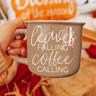 Aesthetic autumn drinkware
Coffee lover fall mug
Leaves are falling coffee mug
Fall coffee calling mug
Autumn leaves coffee cup
Brown ceramic fall mug
Coffee lover autumn mug