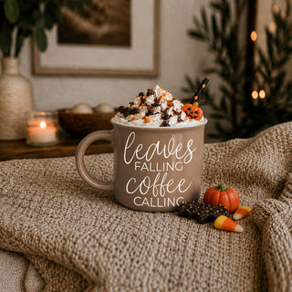 PSL Season Coffee Mug Brown Fall Design
Fall kitchen decor mug
Autumn coffee bar cup
Fall home accent mug
Autumn shelf decor
Fall coffee station display
Fall housewarming gift mug