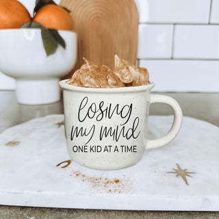 woman holding losing my mind one kid at a time mug
parenting humor losing my mind coffee cup
funny mom gift losing my mind mug
double sided losing my mind one kid at a time mug
modern script losing my mind mom mug
tired mom losing my mind coffee mug
