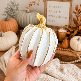 white pumpkin decor for classy halloween styling
modern halloween pumpkins white gold home decor
subtle halloween decor neutral pumpkin styling
white pumpkins for sophisticated halloween decor
minimal spooky decor white pumpkin gold accents
white pumpkin decor styled on beige tabletop aesthetic
neutral fall decor white pumpkins styled minimal home
white gold pumpkins styled coffee table fall decor
pumpkin decor styled modern neutral kitchen aesthetic