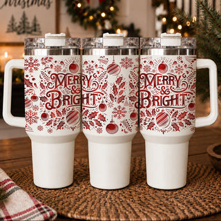 Merry and Bright red Christmas cup with handle
Merry and Bright tumbler gift for her
Merry and Bright Christmas gift for mom
Merry and Bright holiday gift for women
Merry and Bright Christmas coffee tumbler
Merry and Bright Christmas water cup
Merry and Bright festive travel tumbler
traditional red and white Christmas drinkware
classic red and cream holiday tumbler
warm red Christmas aesthetic tumbler
cozy vintage Christmas tumbler
nostalgic Christmas decor drinkware
heritage style Christmas tumbler
timeles
