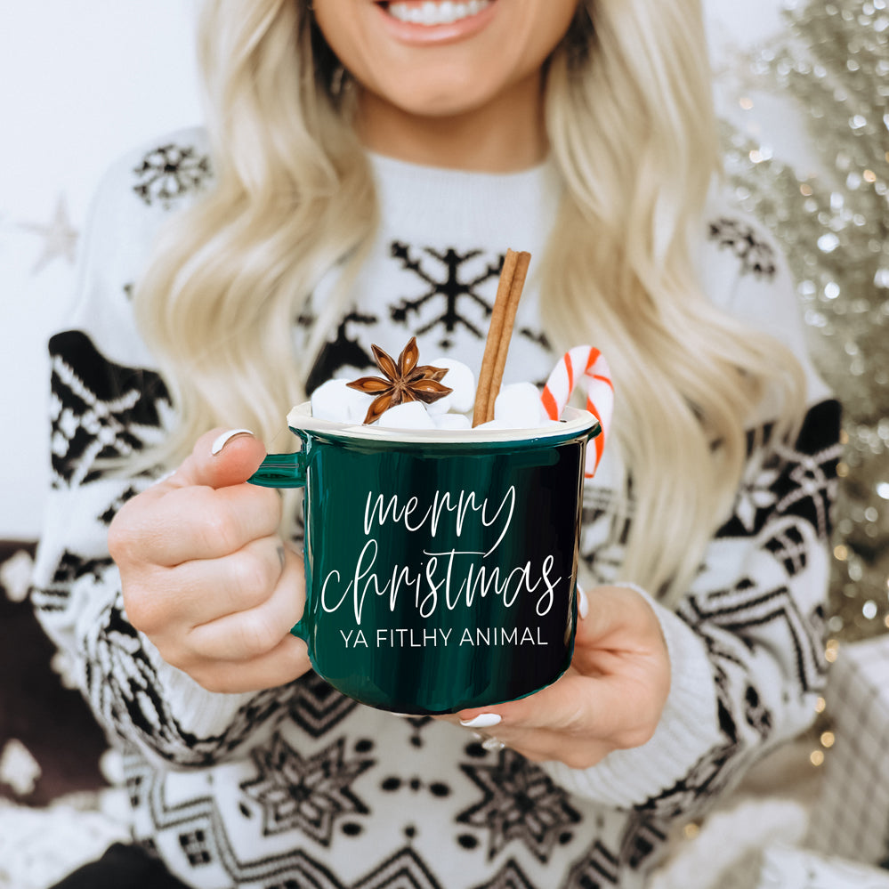 Merry Christmas Ya Filthy Animal Coffee Mugs - Red or Green – Gia Roma