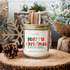 Merry Christmas Ya Filthy Animal Candle in Jar with Gold Lid, Soy Christmas Candle