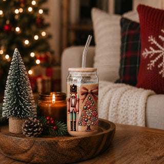 Holiday sparkle drinkware – Nutcracker soldiers and Christmas tree with glitter accents
Wholesale Nutcracker Christmas Decoration and gifts unique. 
Glam Nutcracker Solder Tumblers for resale.
Pink Nutcracker Holiday Products in bulk
Boho Christmas Gifts WHolesale