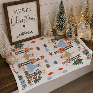 traditional farmhouse christmas kitchen accessory towel
cottage christmas decor kitchen towel elegant style
holiday kitchen styling towel vintage nutcracker theme
classic holiday home decor kitchen towel
